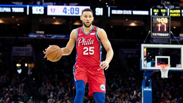 Ben Simmons with the Philadelphia 76ers